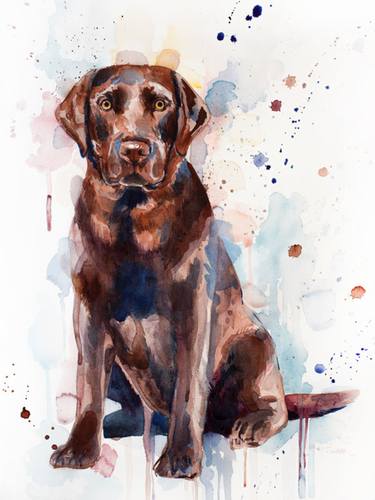 Original Fine Art Dogs Paintings by Slaveika Aladjova