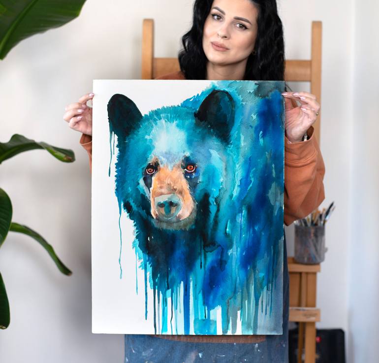 Original Illustration Animal Painting by Slaveika Aladjova