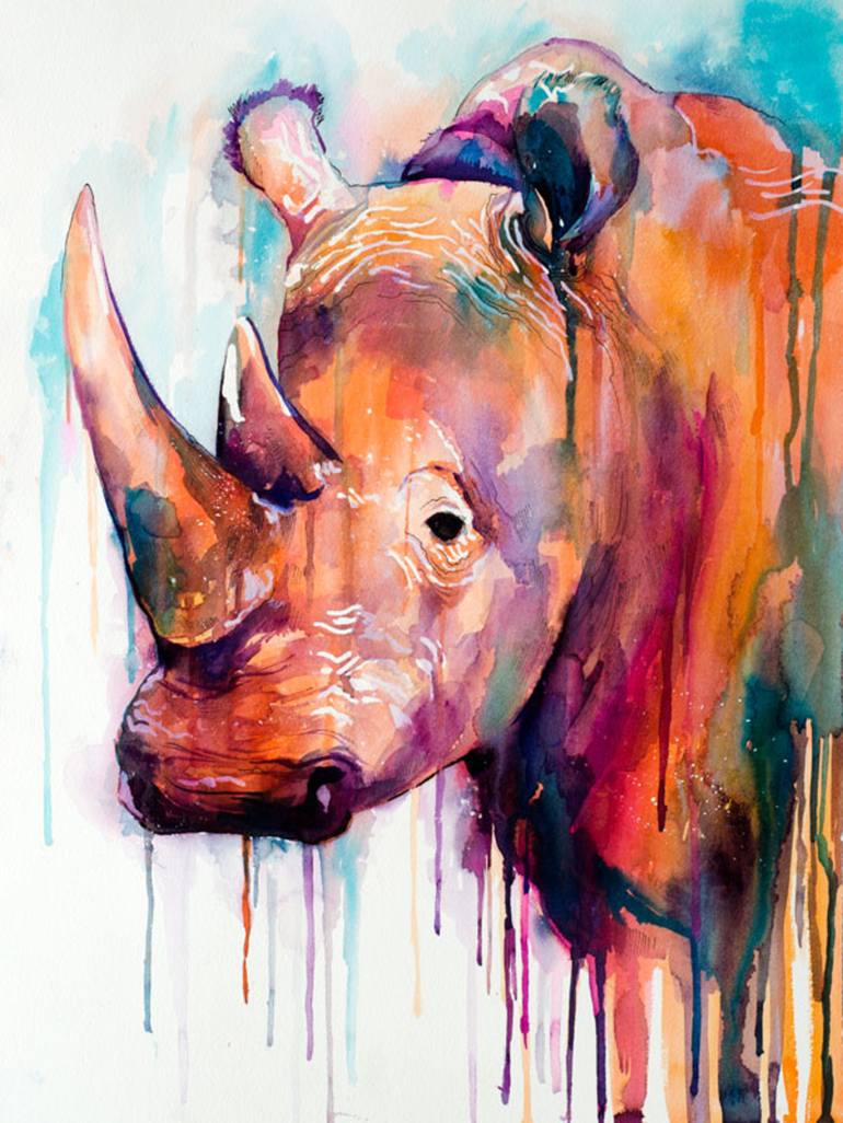 Носорог картина