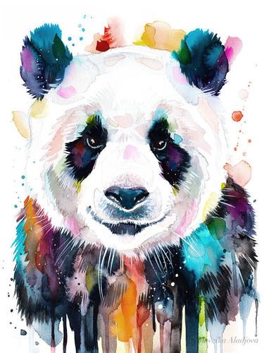 Colourful panda thumb