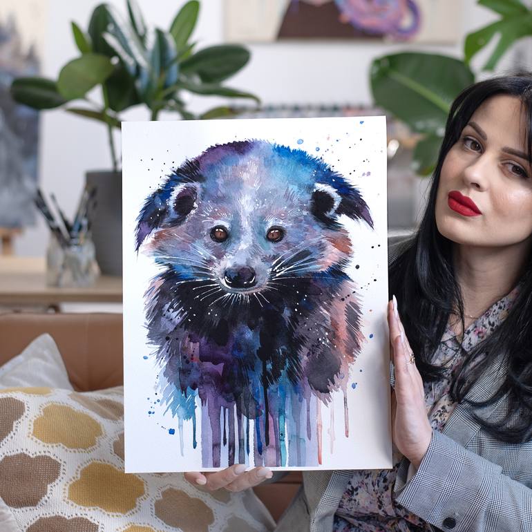 Original Illustration Animal Painting by Slaveika Aladjova