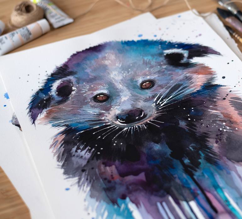 Original Illustration Animal Painting by Slaveika Aladjova