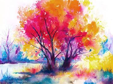 Colorful tree landscape thumb