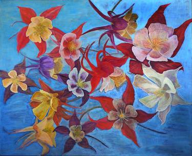 Original Abstract Expressionism Floral Paintings by Irena Grant-Koch