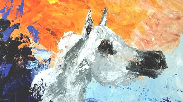 Original Horse Painting by Shahla Mojarradi