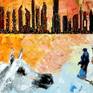 This work is inspired by my physical environment, living close to the desert and the cityscape of Dubai, and seeing stallions and camels around.