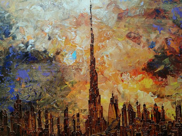 Original Cities Painting by Shahla Mojarradi