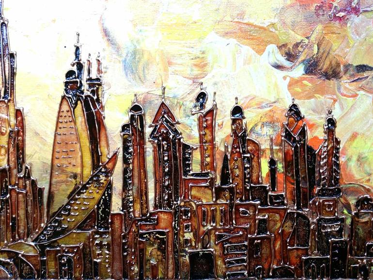 Original Cities Painting by Shahla Mojarradi