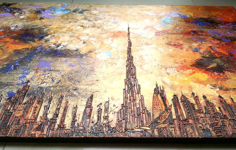 Original Cities Painting by Shahla Mojarradi