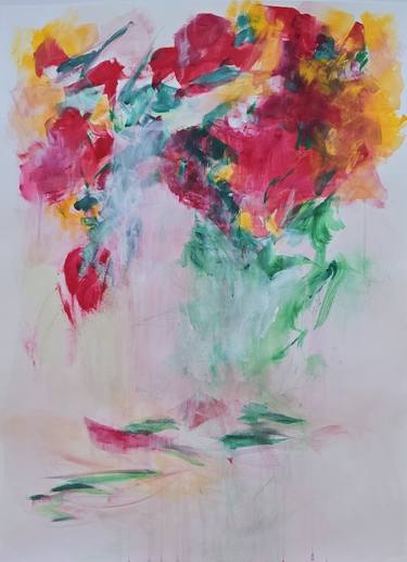Original Abstract Floral Paintings by Anne-Joëlle Galley