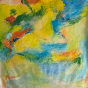 "The red house and the palm tree" - "La casa roja y la palmera"