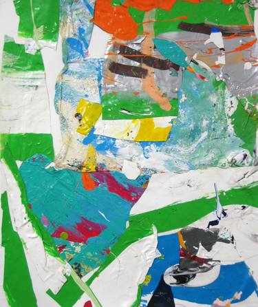Original Abstract Expressionism Abstract Collage by robert tavani