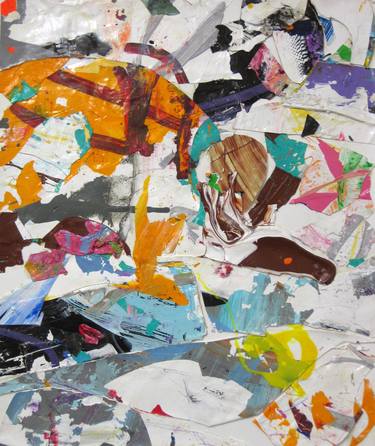 Original Abstract Expressionism Abstract Collage by robert tavani