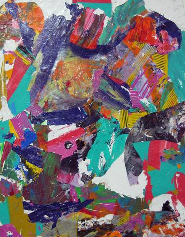 Original Abstract Collage by robert tavani