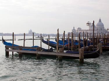 Row Of Gondolas In Venice thumb