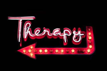 Therapy Neon Sign Print thumb