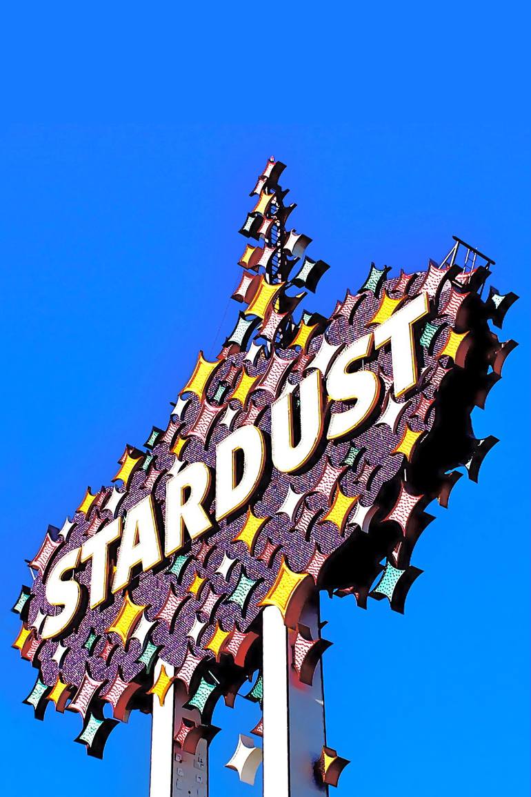 STARDUST 3D SIGN ART LAS VEGAS classic nostalgia NEW Hollywood Stars 3-D HWY 