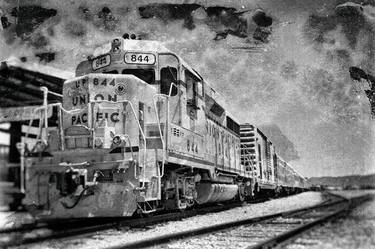 US '844' Locomotive in Black and White thumb