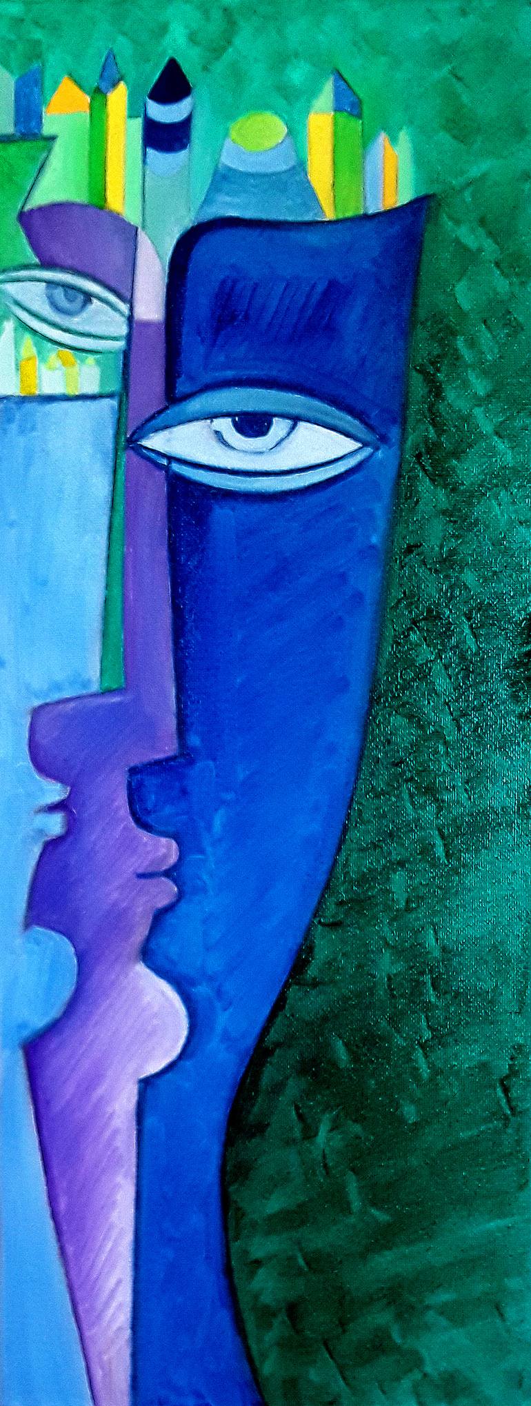 Original Cubism People Digital by Van Hovak