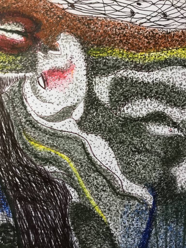 Original Surrealism Erotic Drawing by Prasenjit Dhar