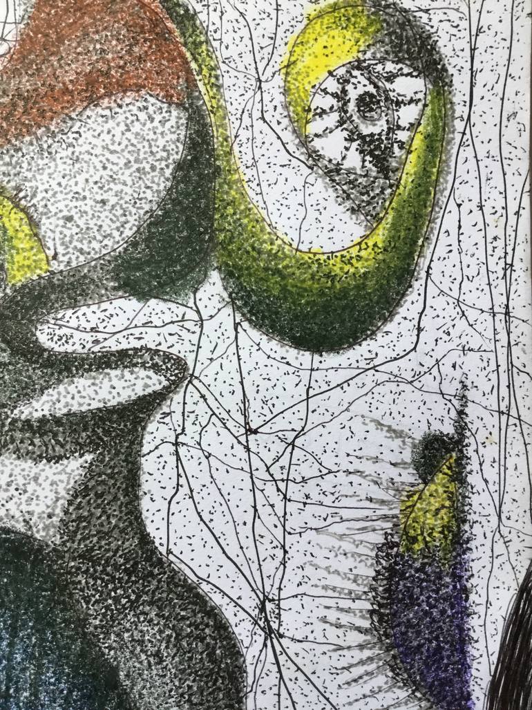 Original Surrealism Erotic Drawing by Prasenjit Dhar