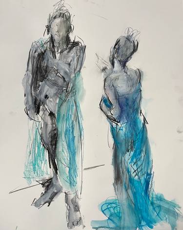 Original Abstract Expressionism People Paintings by Sandy Dooley