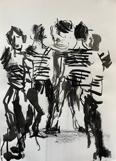 Original Abstract Expressionism People Paintings by Sandy Dooley