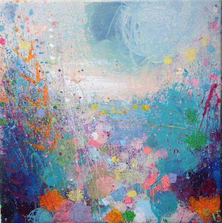 Flower Walk Painting by Sandy Dooley | Saatchi Art