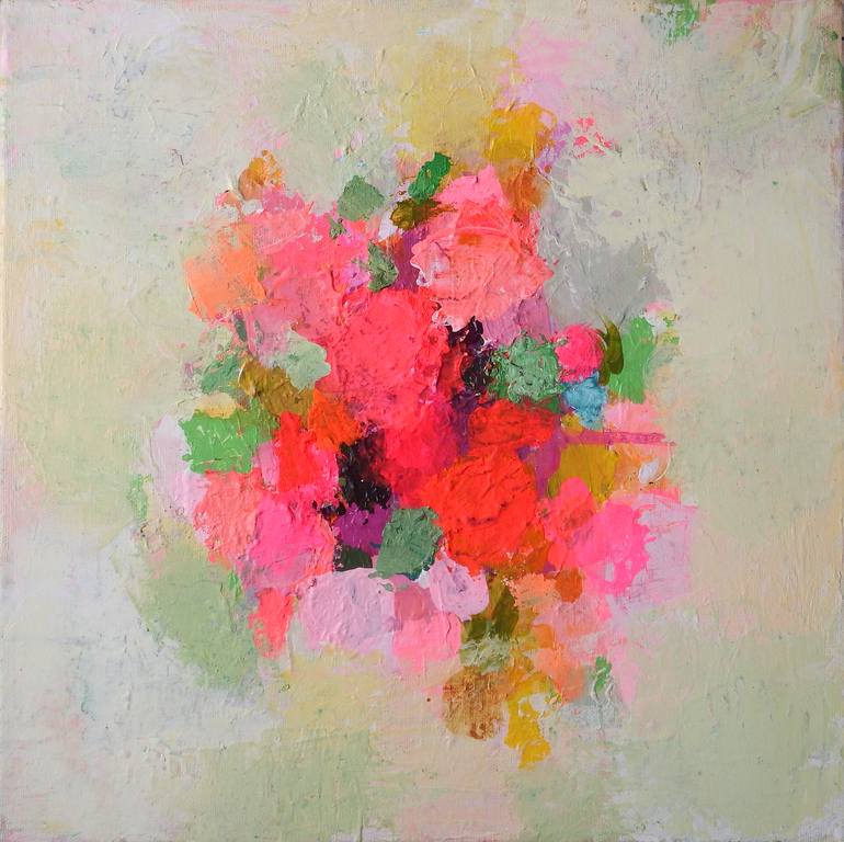 Flowers And Leaves Painting by Sandy Dooley | Saatchi Art