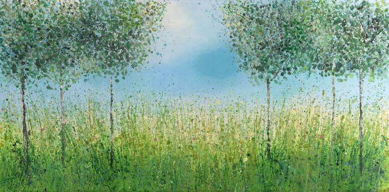 Six Trees Painting by Sandy Dooley | Saatchi Art