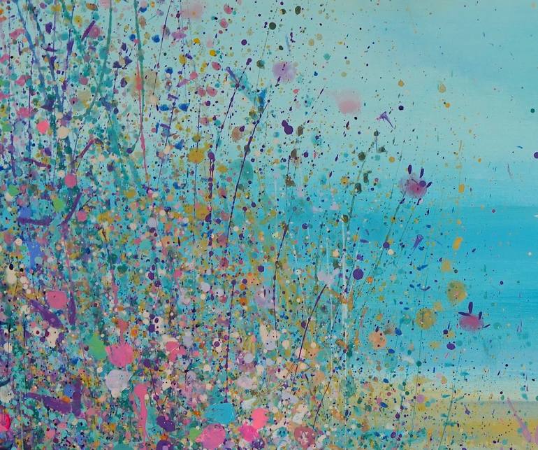 Original Abstract Beach Painting by Sandy Dooley