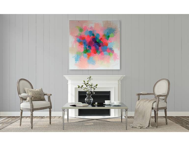 Original Abstract Floral Painting by Sandy Dooley