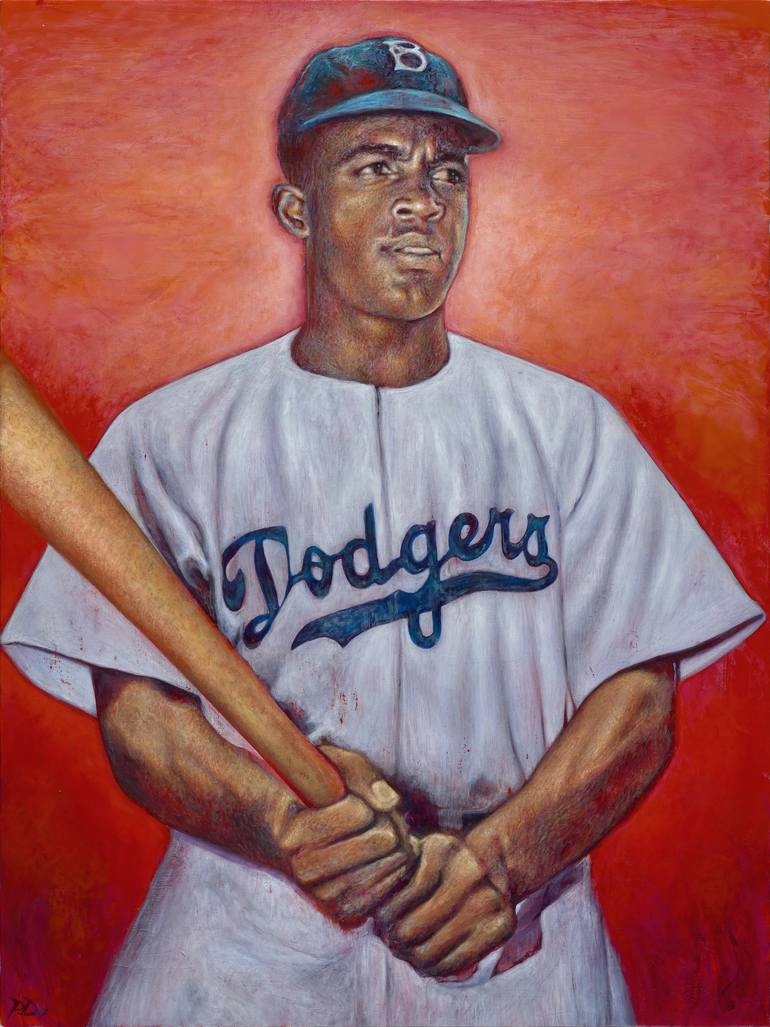 Blood Equity (Jackie Robinson #2) - (SOLD) Painting by Paul Daniels