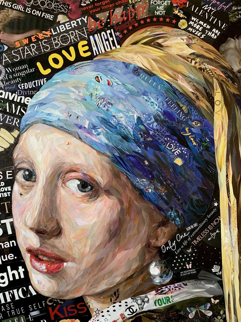 Original Pop Art Portrait Collage by Alina Pivnenko