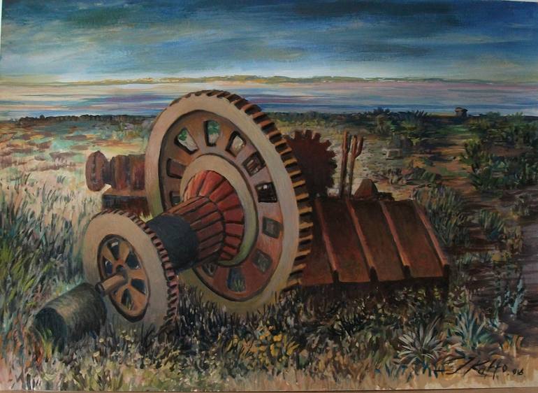Wheels of the River Painting by Carlos Raffo | Saatchi Art