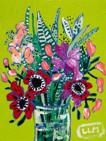 Print of Modern Floral Paintings by Lara Meintjes