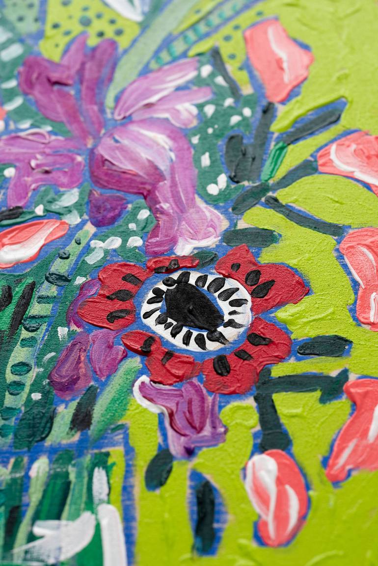 Original Modern Floral Painting by Lara Meintjes