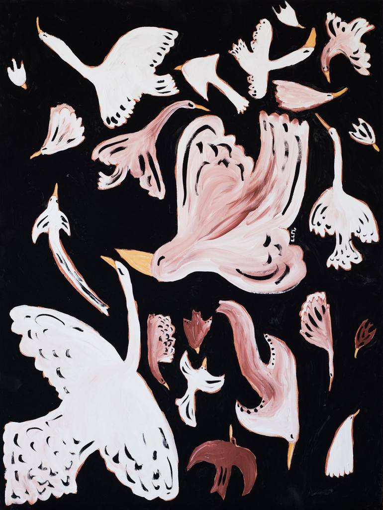 Print of Black & White Nature Paintings by Lara Meintjes