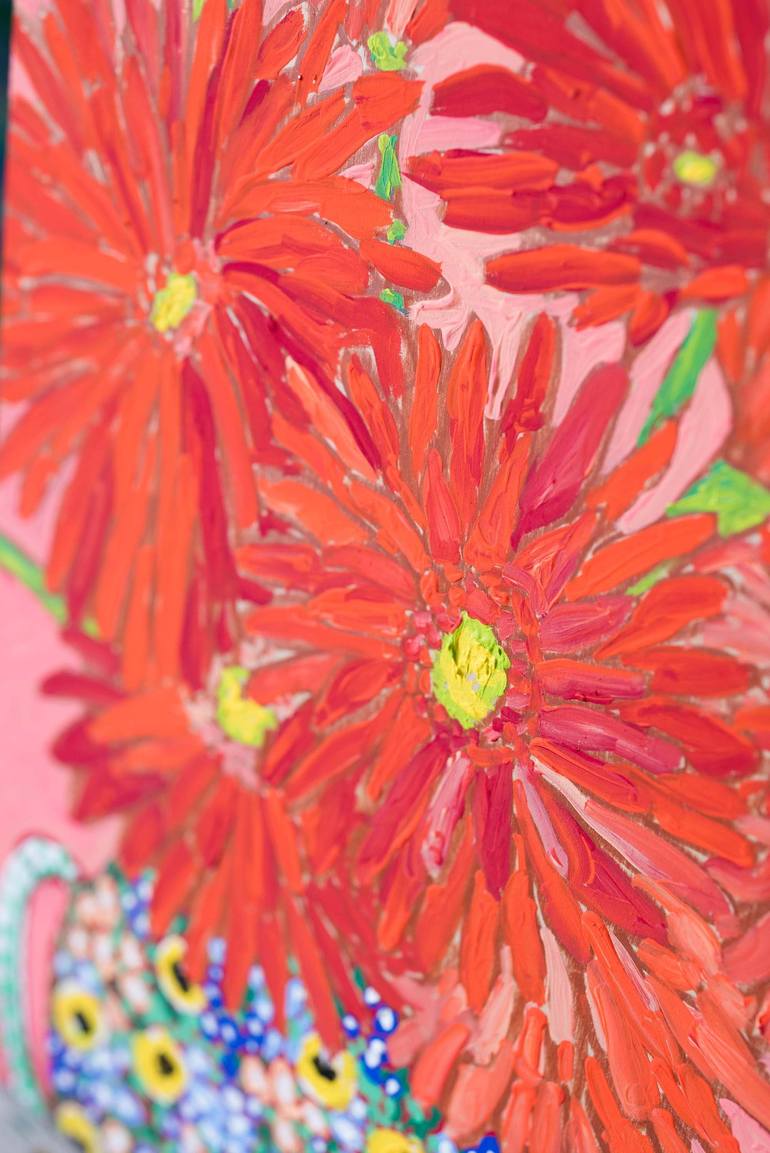 Original Fauvism Floral Painting by Lara Meintjes