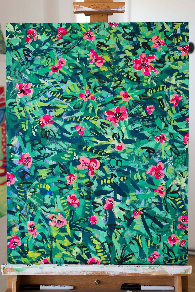 Original Abstract Botanic Painting by Lara Meintjes