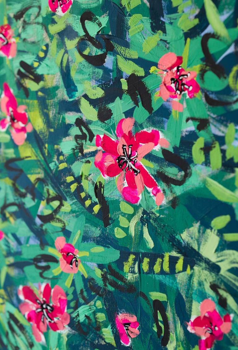 Original Abstract Botanic Painting by Lara Meintjes