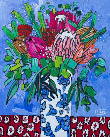 Original Fauvism Floral Painting by Lara Meintjes