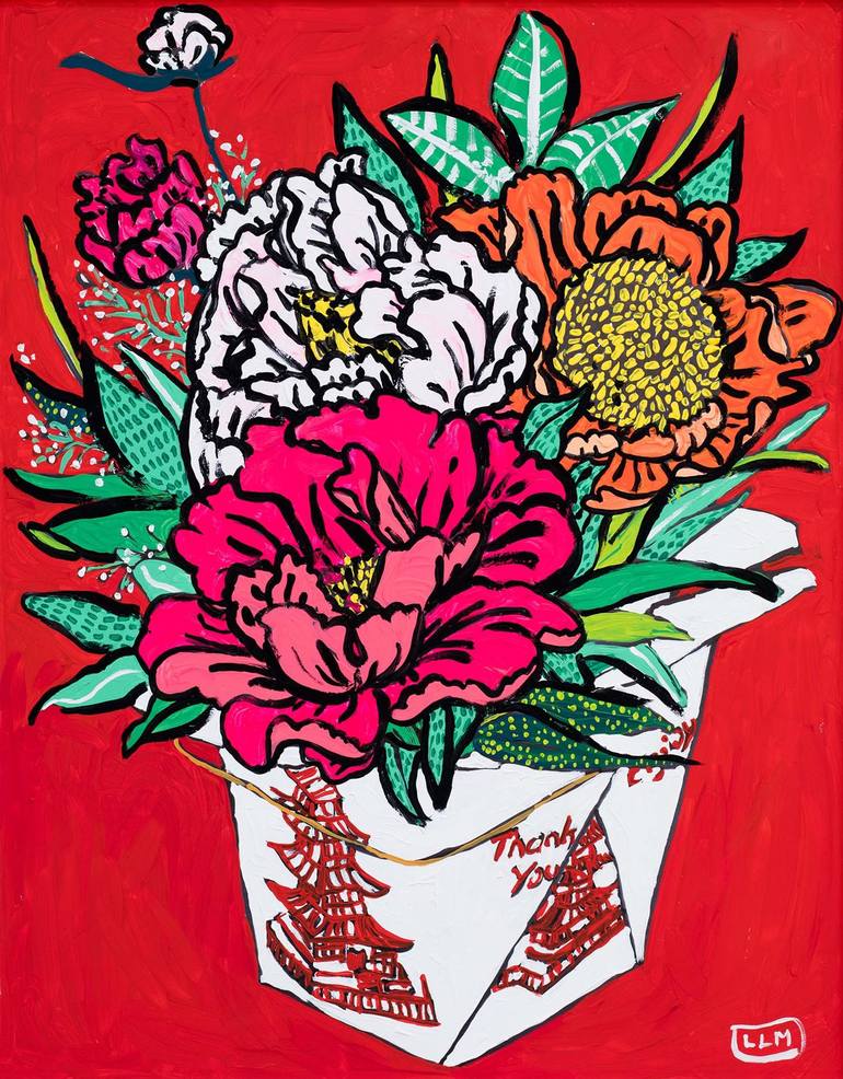 Original Fauvism Floral Painting by Lara Meintjes