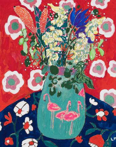 Print of Fine Art Floral Paintings by Lara Meintjes