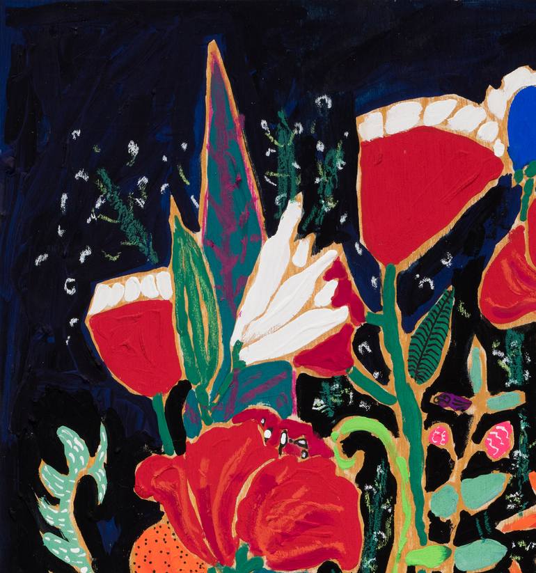 Original Fine Art Floral Painting by Lara Meintjes