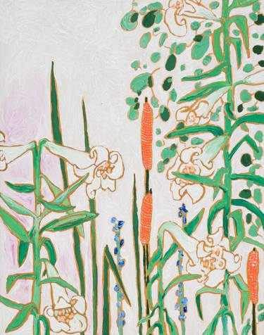 Original Fine Art Floral Paintings by Lara Meintjes