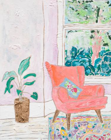 A Room with a View: Pink Armchair and Garden after Matisse thumb