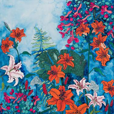 Print of Expressionism Floral Paintings by Lara Meintjes