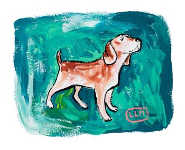 Print of Fine Art Dogs Paintings by Lara Meintjes