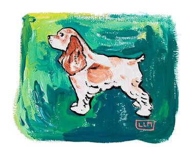 Print of Dogs Paintings by Lara Meintjes
